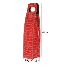PU Leather Wine Gift Bag,Vino Bag Reusable Leather Wine Tote Carrier,Vino Gift Tote Bag for Parties,Birthdays,Weddings,or Special Holiday Visits,Portable Champagne Gift Bags for Picnic Party Wedding