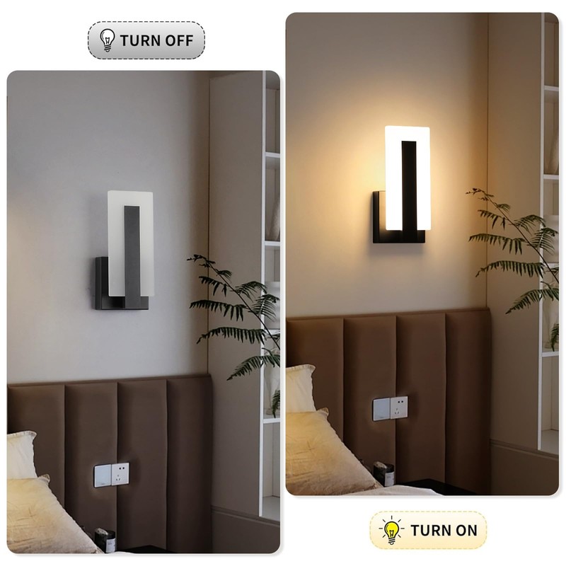 Pasoar Modern Wall Sconces Set of Two, Led Wall Light