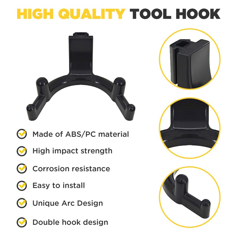 LITGURU Tool Hook for Lifetime Shed Accessories: 6 Pcs ABS