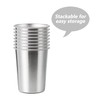 YOLCAR 8 Pack 6 oz Stainless Steel Cups for Kids,