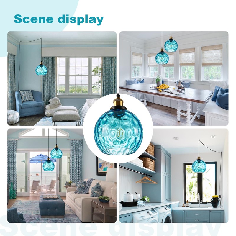 Pobllem Plug in Hanging Lamp, Modern Plug in Pendant Lighting