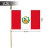 12 Pack Small Peru Flag Stick 5.3'' x 8.3'' -