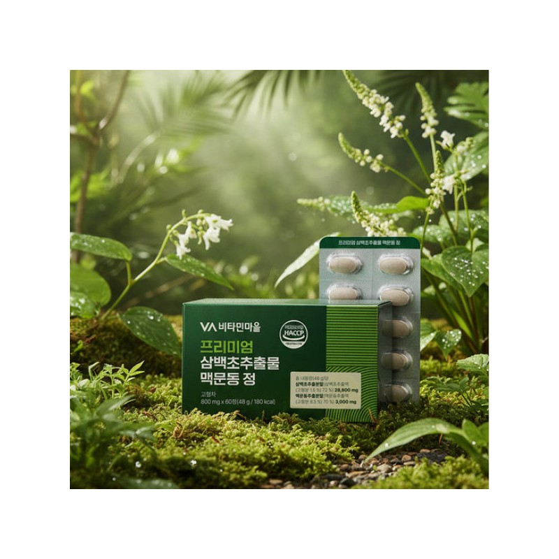 Vitamin Village GS 비타민마을 프리미엄 삼백초추출물 맥문동 정 60정 x