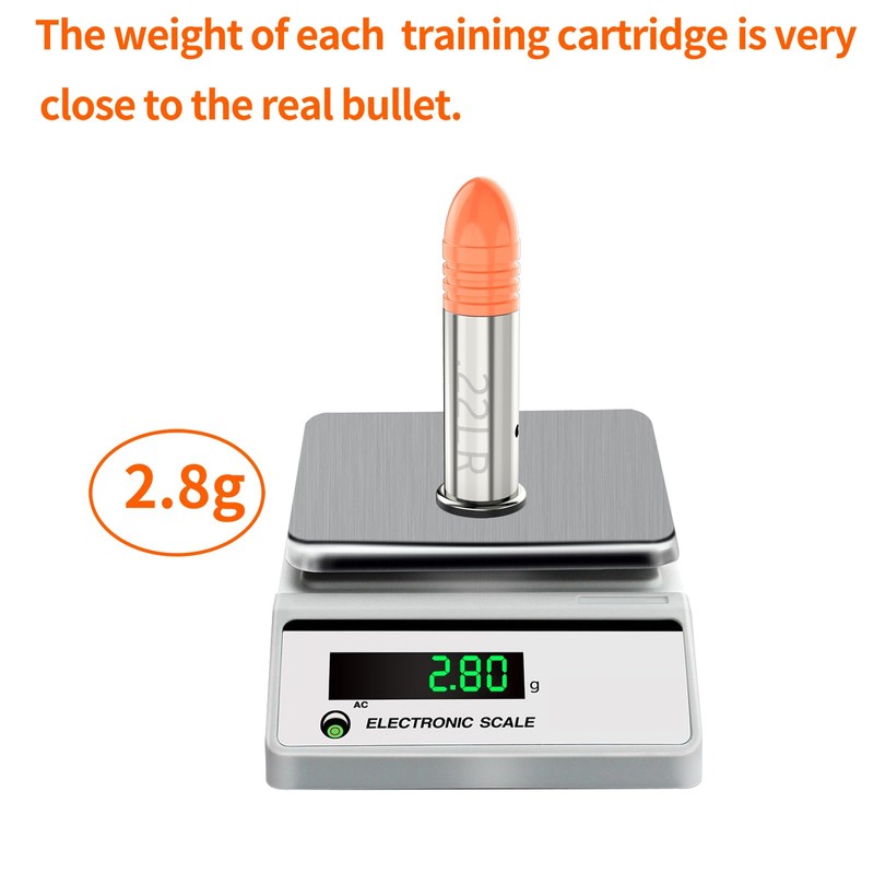 Befbox 22LR Snap Caps Training Dummy Rounds Practice Safe Loading,Orange,