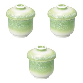 3個セット ヒワ白タタキ蒸し碗 （小） [ 6.5×8.5㎝(150㏄) ] | ミニむし碗 強化磁器 セトモノホンポ(Setomonohonpo)