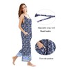 BUENOS NINOS Women's V Neck Floral Wide Leg Pants Boho