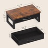 HEWORLIF Computer Monitor Stand Riser with Drawer, 2-Tier Desk Accessories