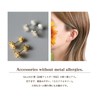 Noelmarket 925 Silver Earrings, Hypoallergenic, Women's, Clover, Quatrefoil Flowers, Stylish,