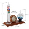 Lily's Home Analog Weather Station, with Galileo Thermometer, Glass Barometer,