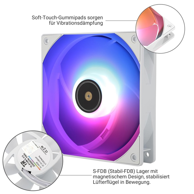 Thermalright TL-E12W-S V3 CPU Cooling Fan Cooler 2000RPM High Speed