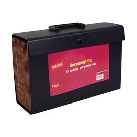 Staples 906796 Expanding File A-Z Index Legal Size 19-Pocket Black (20540-Us)