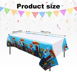 3pcs Spider Birthday Tablecloth, 43x71 Inch Party Dessert Table Cover Themed Table Decorations for Kids Men Women Party Supplies
