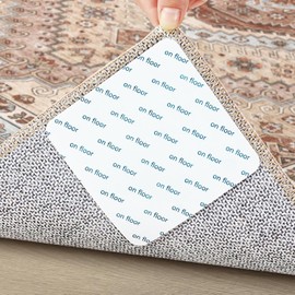 Anti Slip Mat Grippers, Washable & Reusable Rug Grippers for Laminate, Vacuum Tech Rug Pads Grippers Anti Curling Rug Pad Keep Your Rug in Place (12)