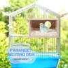 TiereCare Parakeet Nesting Box - Visual Wooden Bird Nest Breeding