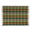 Creative Co-Op Plaid Woven Cotton Throw with Pattern and Fringe,
