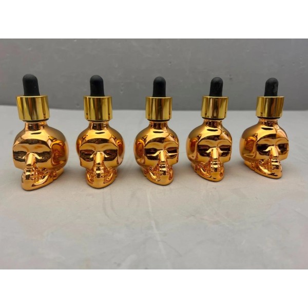 BW New 5 five lot of 1oz Gold Skull Glass