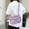 WITERY Nylon Crossboby Bag for Women - Waterproof Zipper Multi-Pocket