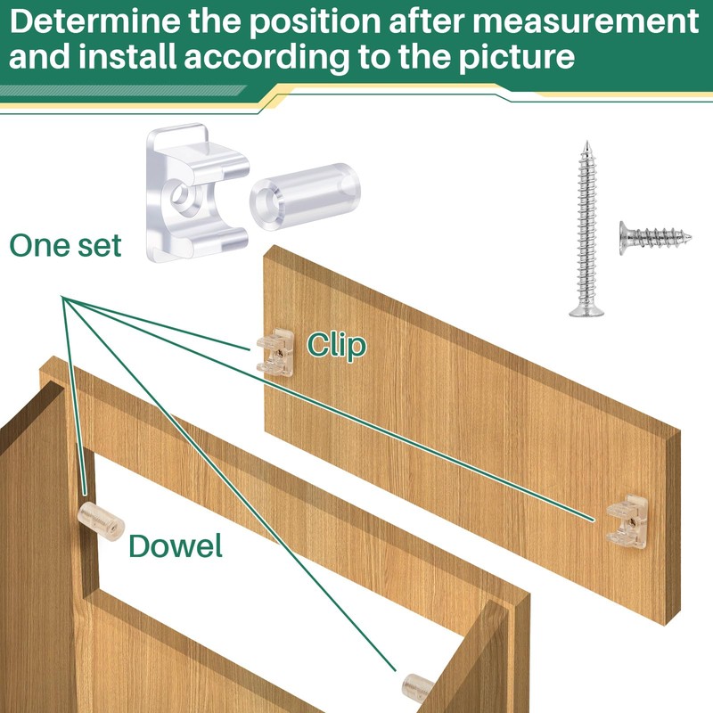 Juexica 24 Pairs False Cabinet Front Clip False Front Clips