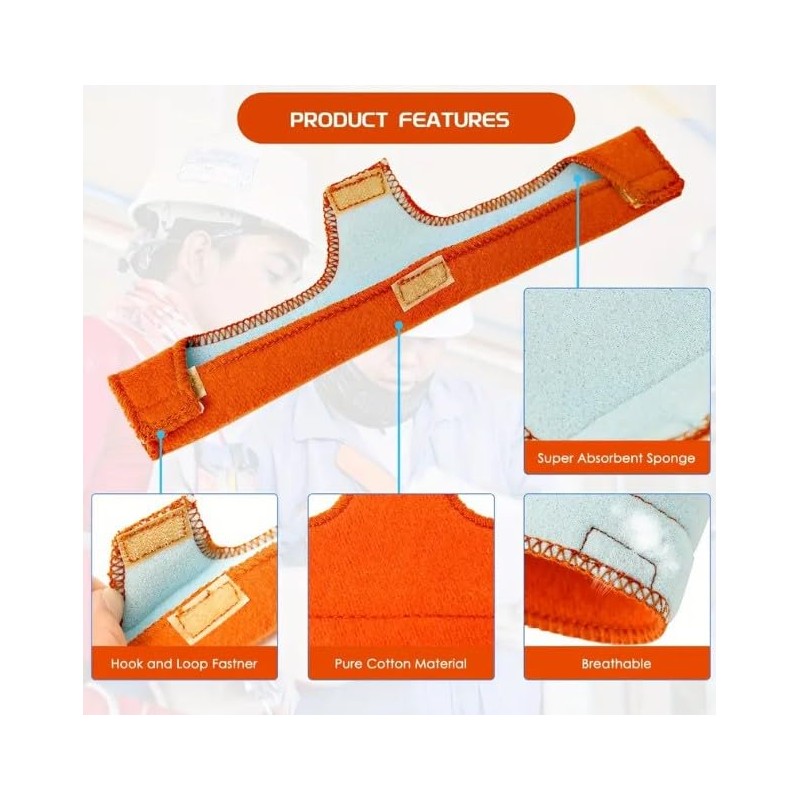 KOLIBROX Hard Hat Sweat Band with Liners. Hardhat Band Liner