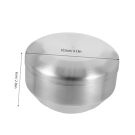 FOMIYES Metal Shaving Bowl for Men Stainless Steel Shaving Soap Bowl with Lid for Shaving Cream Reusable Shaving Tool Bathroom Decor