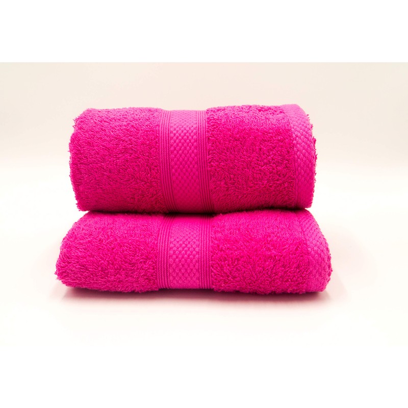 Lex's Linens Pack of 2 100% Combed Cotton Hot Pink