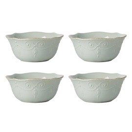 Lenox 891283 French Perle 4-Piece All-Purpose Bowl Set, Ice Blue