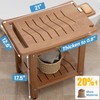 YEFU Shower Chair for Inside Shower: 21" Oversized Non-Slip Waterproof
