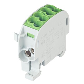 grenda-hammer® VDE main cable branch terminals HLAK in 1 to 5-pin narrow design with only 17.8 mm module width per pole (1-pole, yellow-green)