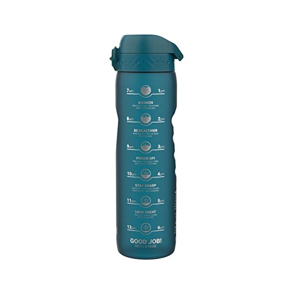 Ion8 Leak Proof 1 litre Water Bottle with Times to