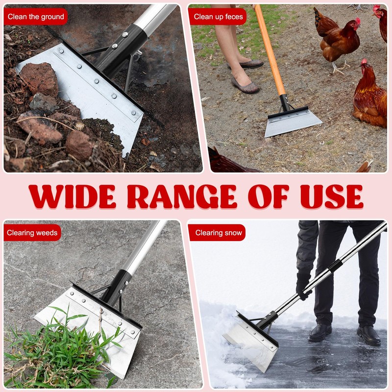 Garden Weed Scraper Blade – 21cm Stainless Steel Shovel Head