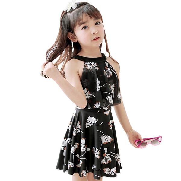 Teddy Kids279 Kids Swimsuit, Girls, Separate, High Neck, One-Piece, Shorts,