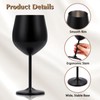 Kylenzo Black Wine Glasses Set of 4, 18oz Stainless Steel