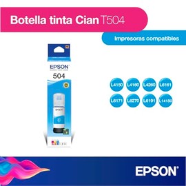 Epson T504220-AL Botella de Tinta Ecofit Color Cyan, T504220, Talla unica, Cian