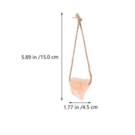 TEHAUX Rabbit Toys, 3pcs Rabbit Salt Lick Natural Pets Salt Blocks Hamster Salt Lick Blocks with Rope for Rabbits Horses