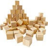 50Pcs Unfinished Wooden Cubes for Handmade Wood Blocks, 2.54cm Wooden