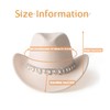 EOGIMI Glitter Rhinestones Cowboy Hats for Women Wide Brim Felt