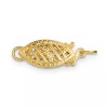JbSP 14K Yellow Gold 5.5x13.4mm Filigree Pearl Clasp w/ Dual