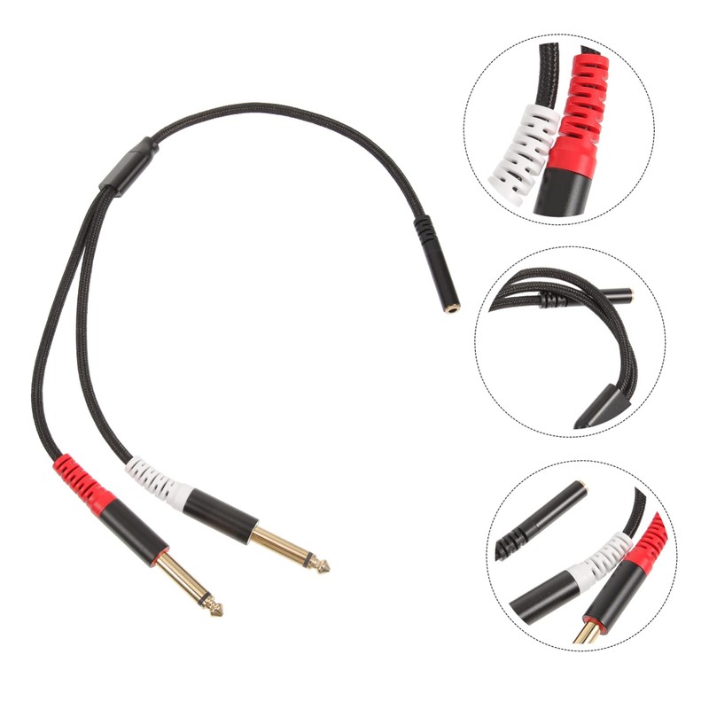 LABRIMP Audio Adapter Cable Headphones Jack Male Cord Dual Plug