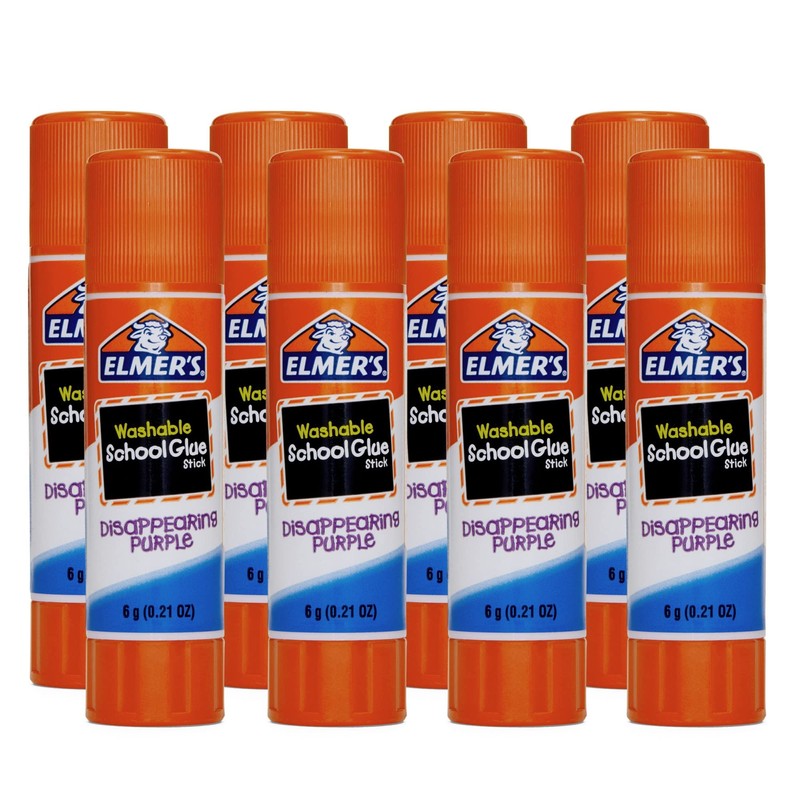 Elmer's® Washable Disappearing Purple School Glue Sticks, 0.21 Oz., Pack