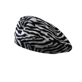 Golirsteca Artist Beret Cap for Men Women Cabbie Painter Autumn Spring Winter Zebra Print Adjustable Hat Black
