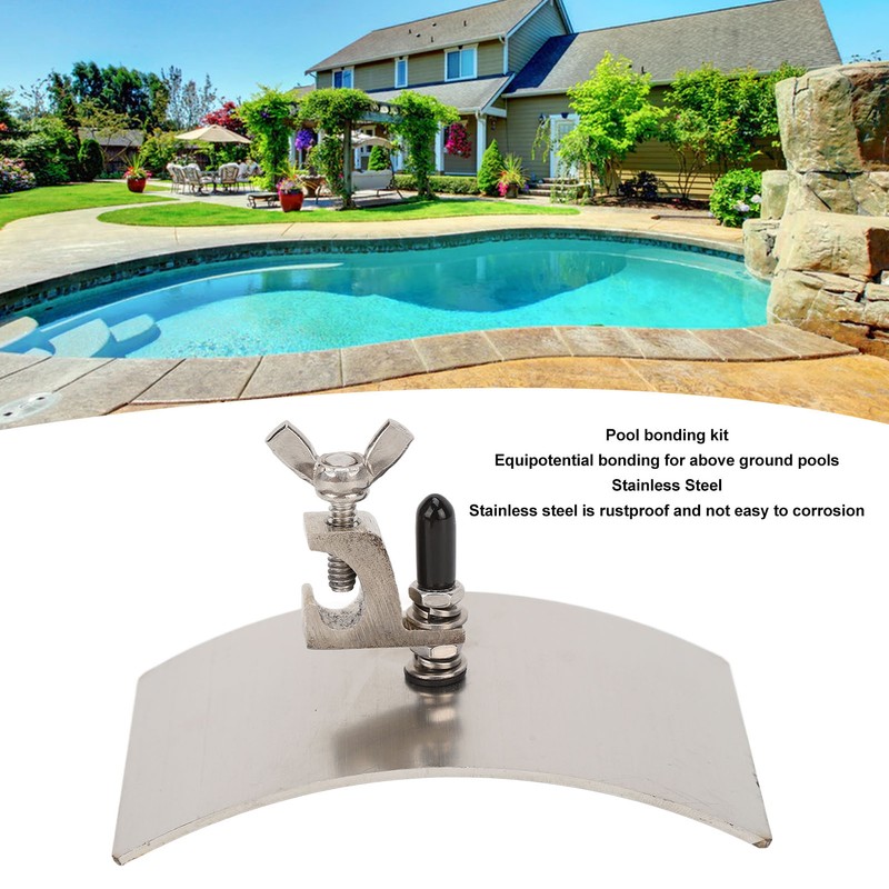 0.2in Thickness Pool Bonding Kit Stainless Steel Skimmer Bonding Plate