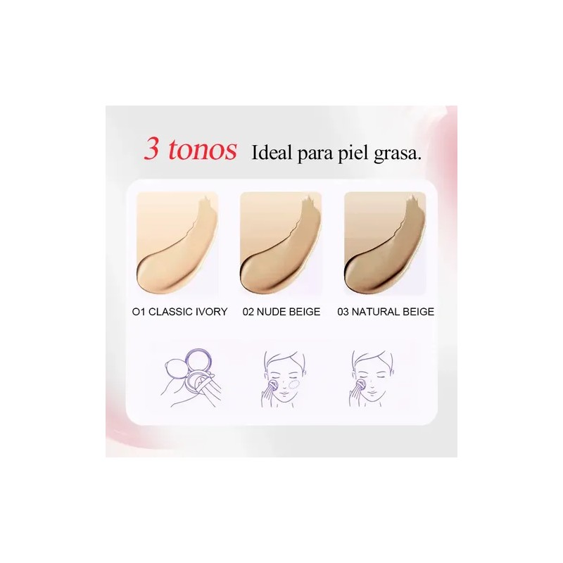 Boqilyne Base De Maquillaje En Cojin Alta Cobertura Hasta99