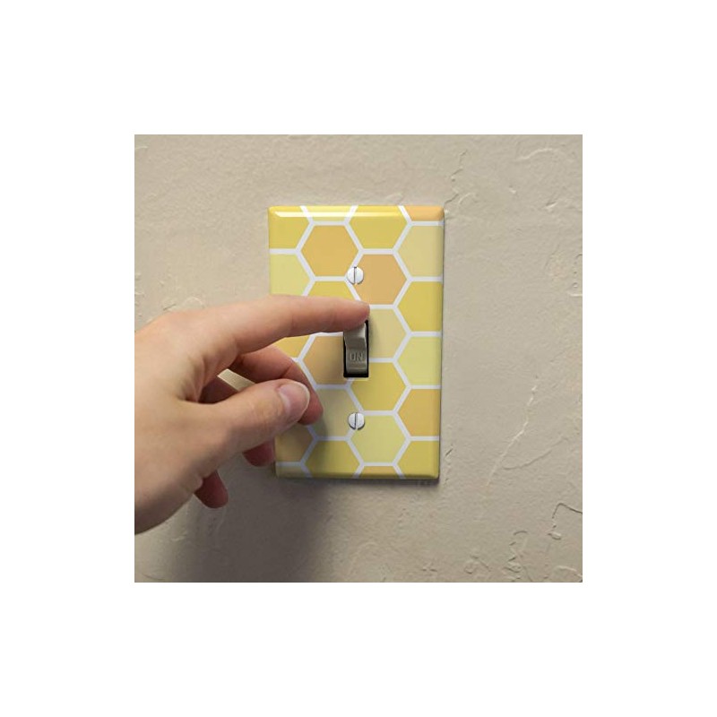 GRAPHICS & MORE Yellow Honeycomb Pattern Plastic Wall Decor Toggle