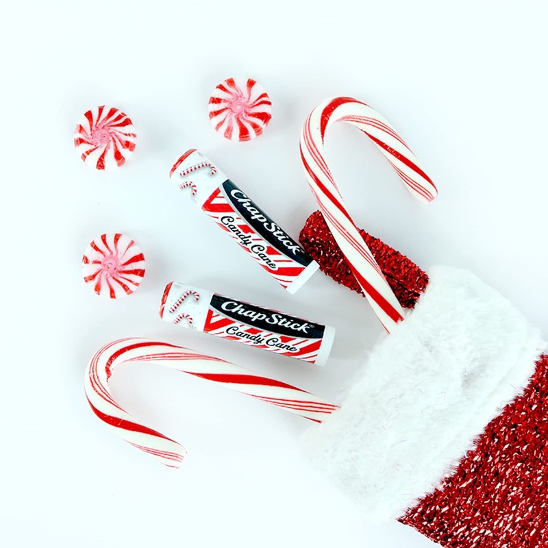 ChapStick Candy Cane Peppermint Lip Balm Tube, Candy Cane Lip