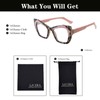 LJCZKA Oversized Blue Light Blocking Glasses Women Cat eye Eyeglasses