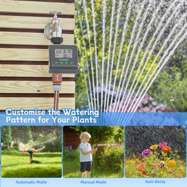 Sprinkler Timer Outdoor, Water Timer for Garden 1 Outlet, Hose Faucet Timer