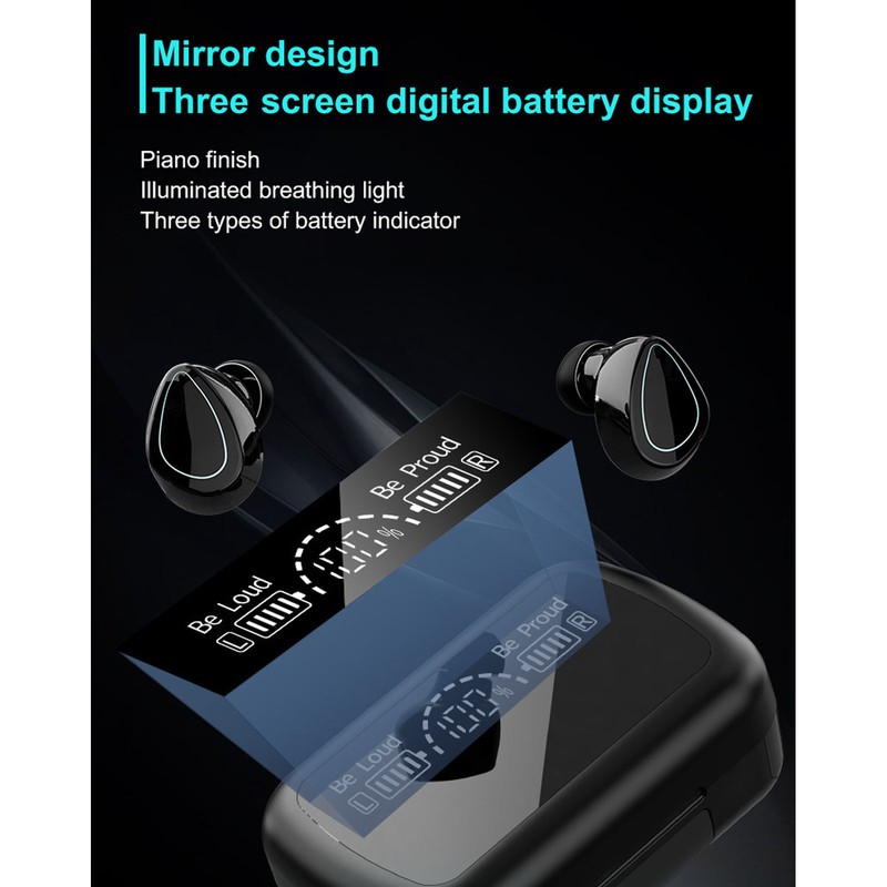 Wireless Bluetooth Earbuds Multifunction Stable Low Delay Digital Battery Display