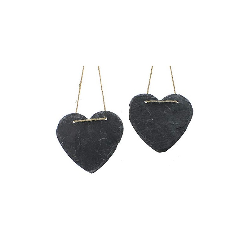 TEMPELWELT 2 x Decorative Hanging Heart Pendant 12 x 11