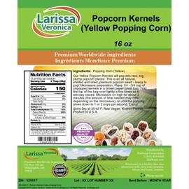 Popcorn Kernels (Yellow Popping Corn) (16 oz, ZIN: 525517) - 3 Pack