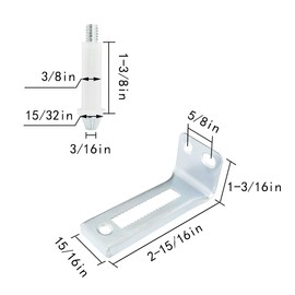 ITROLLE 2PCS Bifold Door Hardware Mellbree Bi-fold Closet Door Hardware Repair Tool Kit Door Bottom Pivot and Support Metal Plate with 2PCS Screws